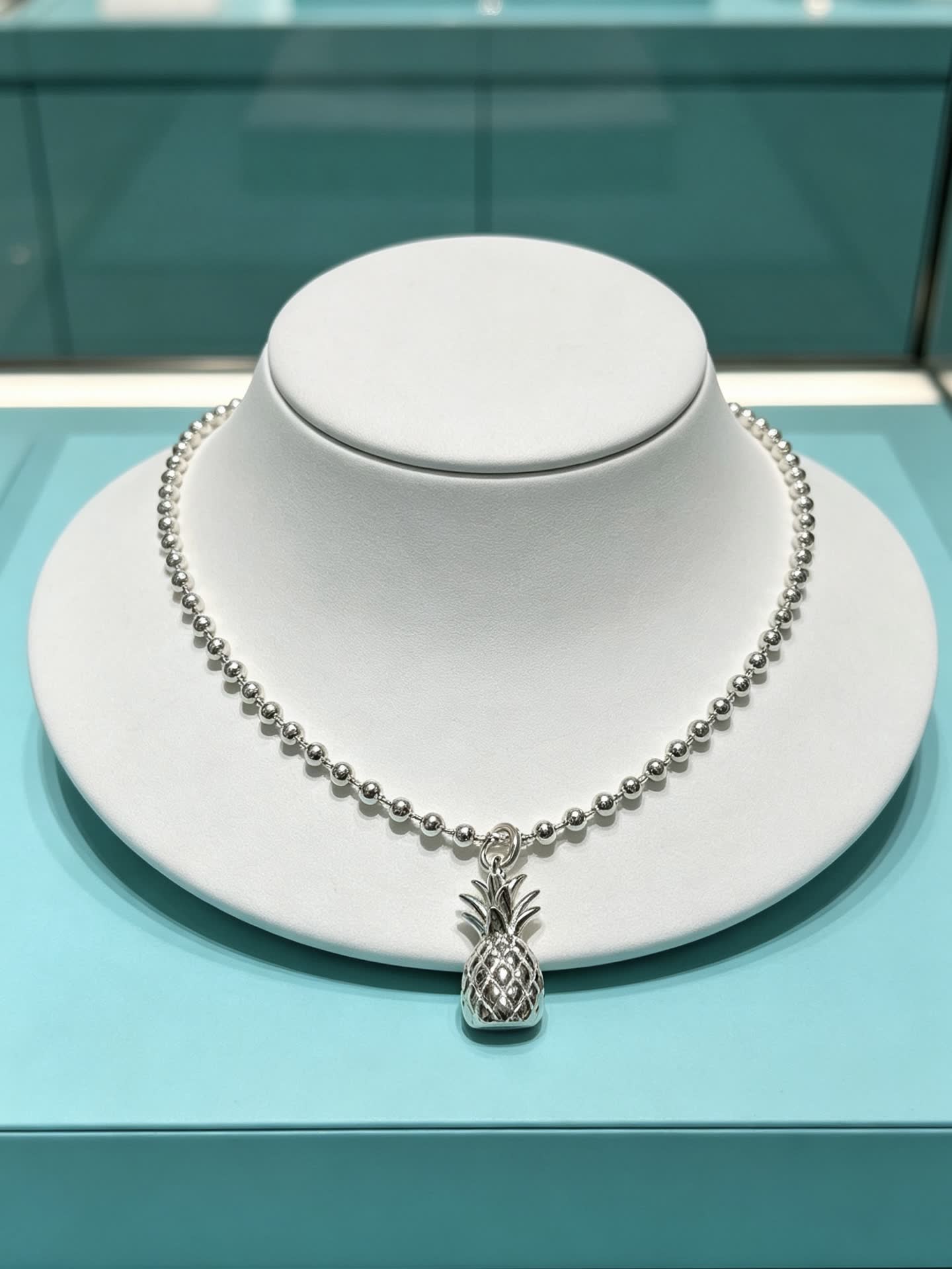 Tiffany & Co. Silver Pineapple Pendant Necklace